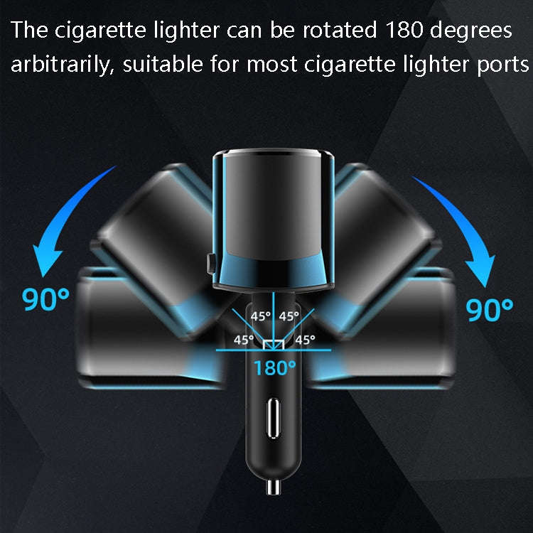 Ozio Car Charger Cigarette Lighter Conversion Plug USB Fast Flashing Charger, Model: CL48Q Black