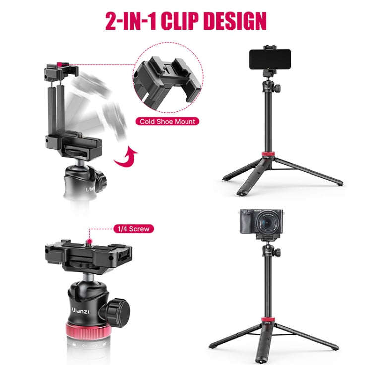 Ulanzi MT-44 42 inch Tripod With Phone Mount Holder(White)