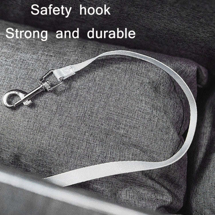 Car Central Control Seat Pet Portable Bed Pad, Colour: Gray+Handle(42x20x22cm)