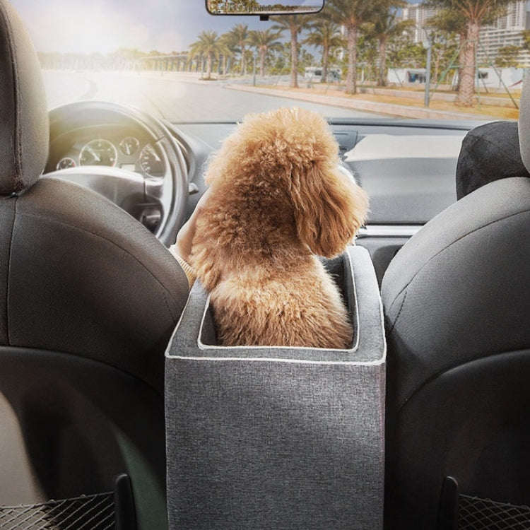Car Central Control Seat Pet Portable Bed Pad, Colour: Oval Beige+Summer Mat(42x20x22cm)