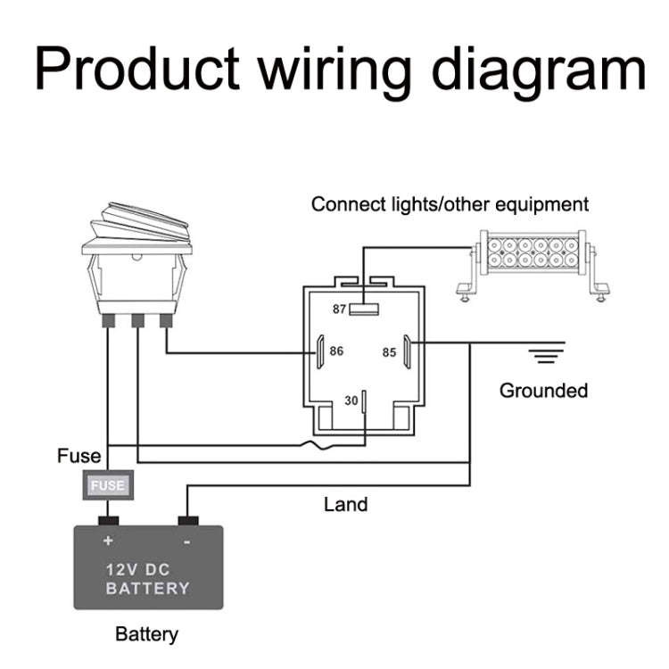 5 Sets JD2912 4 Pin Car Relay With Fuse, Rated voltage: 12V