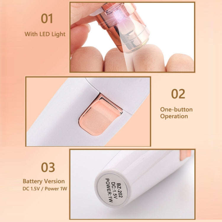 BZ-202 USB Electric Shaver Eyebrow Trimmer(White)