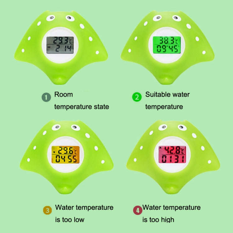 MTY-818 Cartoon Devil Fish Children Electronic Water Thermometer(Green)