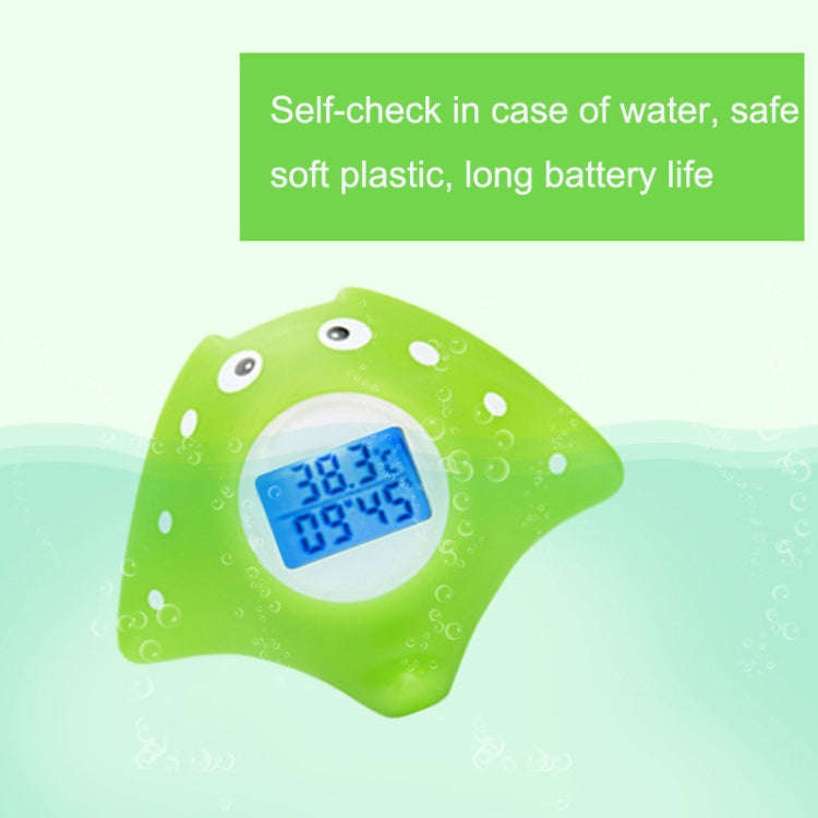 MTY-818 Cartoon Devil Fish Children Electronic Water Thermometer(Green)