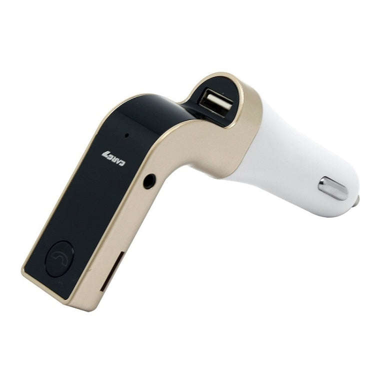 G7 Car Hands-Free Bluetooth FM Player MP3(Gold)