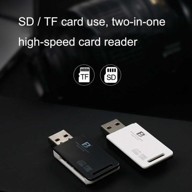 5 PCS FB FB-360 2 in 1 USB Computer Card Reader(Black)