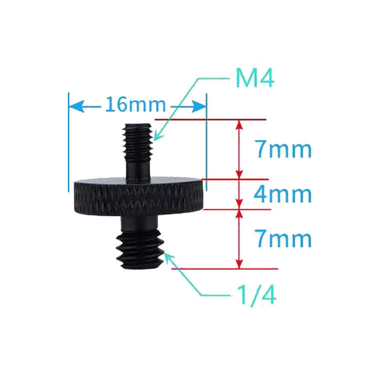 4 PCS Screw Adapter A24 1/4 Male to M4 Male Screw
