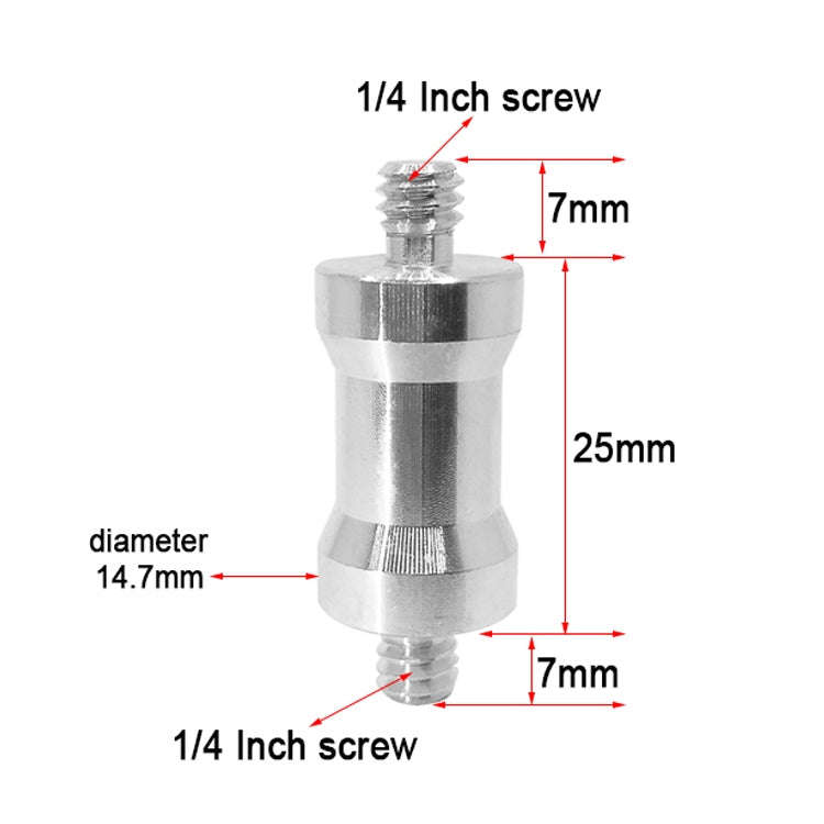 10 PCS Screw Adapter 1/4 Male to 1/4 Male Screw