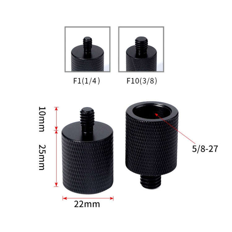 2 PCS Microphone Adapter Screw F10 5/8-27  Female to 3/8 Male Screw
