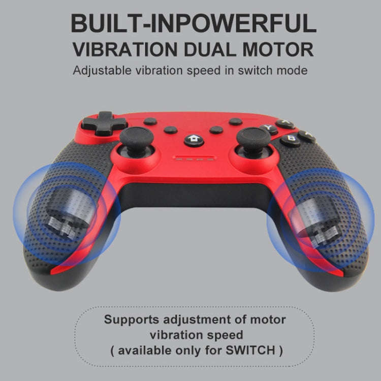 HS-SW520 3 In 1 Gamepad For Switch / PC / Android(Red)