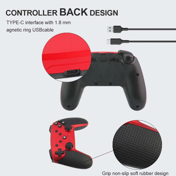 HS-SW520 3 In 1 Gamepad For Switch / PC / Android(Red)