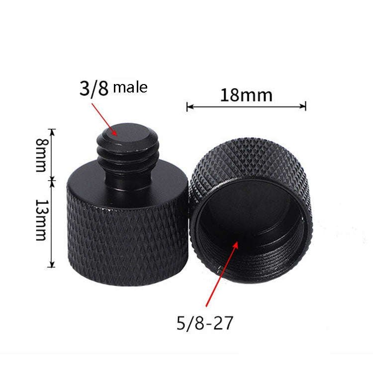 4 PCS 5/8 Female to 3/8 Male Adapter Screw(Black)