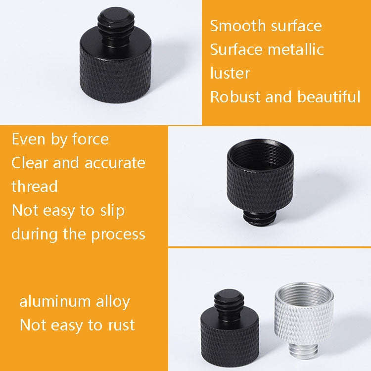 4 PCS 5/8 Female to 3/8 Male Adapter Screw(Silver)