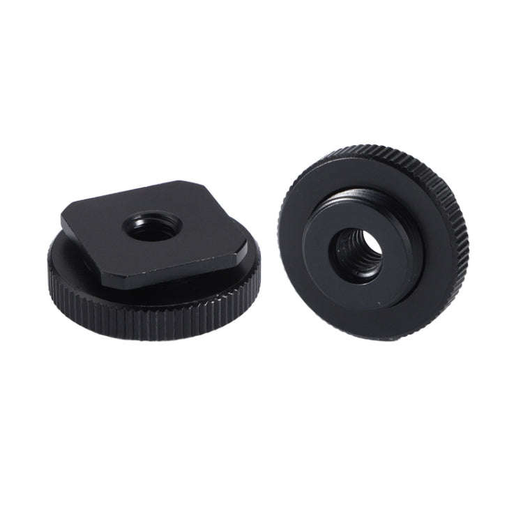 2 PCS Aluminum Hot Shoe Single Nut Screw 5/8 Male to 1/4 Female Adapter