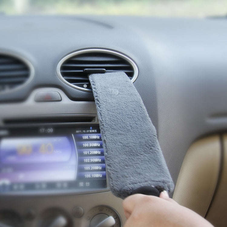 Car Air Outlet Cleaning Brush Interior Cleaning Tool, Style: Ruler Brush+Gray Red Brush