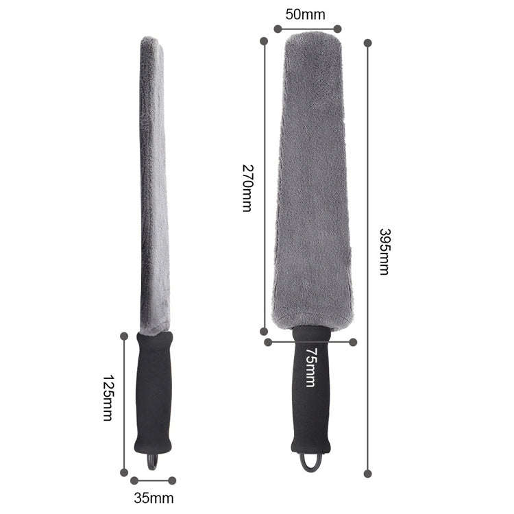 Car Air Outlet Cleaning Brush Interior Cleaning Tool, Style: Ruler Brush+Gray Red Brush