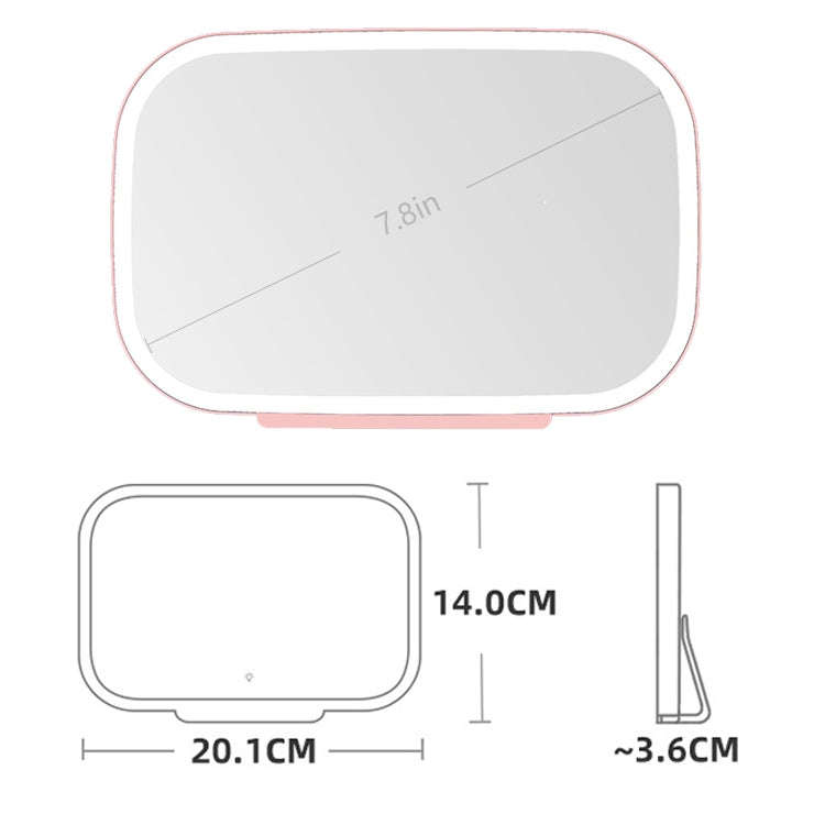 Car Sun Visor Makeup Mirror With LED Light(Pink)