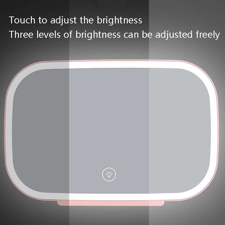 Car Sun Visor Makeup Mirror With LED Light(White)