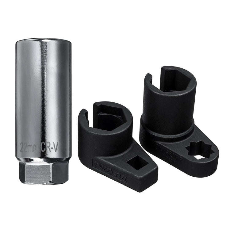 3 In 1 Manganese Steel Chrome-Plated Small Mouth Oxygen-Containing Sensor Disassemble Sleeve