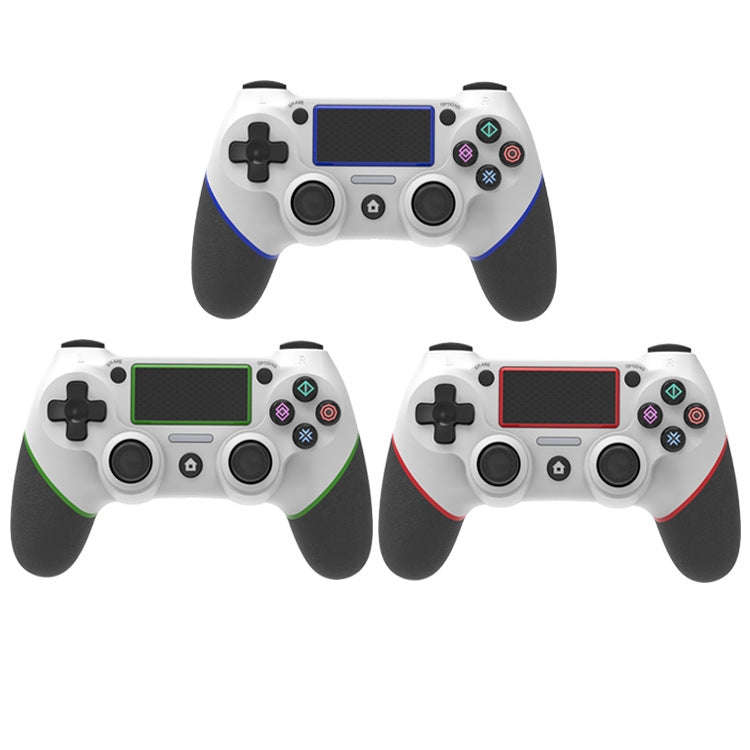 Wireless Bluetooth Rubberized Gamepad For PS4(White Red)