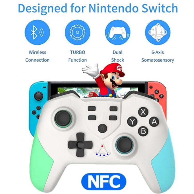 T23 Macro Programming Six-Axis Wireless Bluetooth Handle With NFC For Switch Pro(Green)
