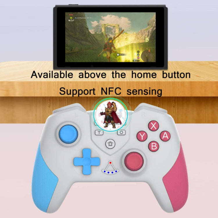 T23 Macro Programming Six-Axis Wireless Bluetooth Handle With NFC For Switch Pro(Blue Green)
