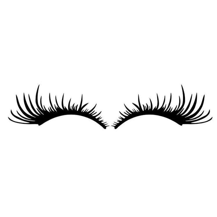 1pair Car Big Lamp Eyebrow Sticker Sexy Eye Eyelash Car Sticker(Black)