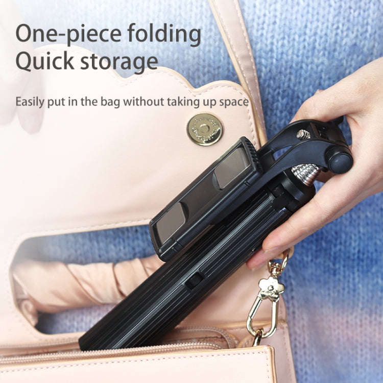 CYKE Folding Telescopic Mobile Phone Broadcast Stand Tripod, Specification: A31E-1.6m (With Light)
