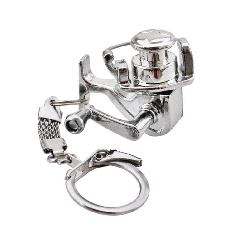 Metal Fishing Wheel Decoration Pendant Mini Wheel Fish Key Chain, Color: A