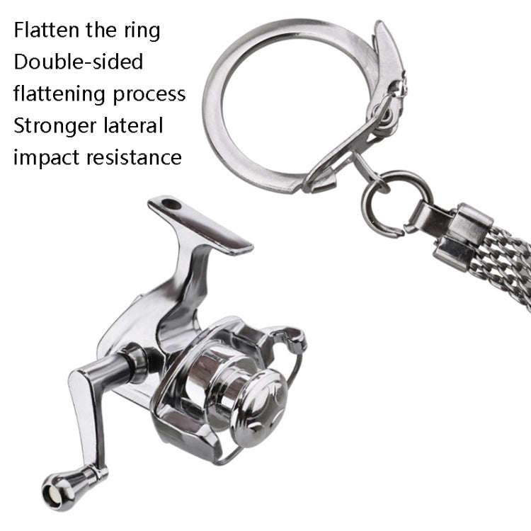 Metal Fishing Wheel Decoration Pendant Mini Wheel Fish Key Chain, Color: A
