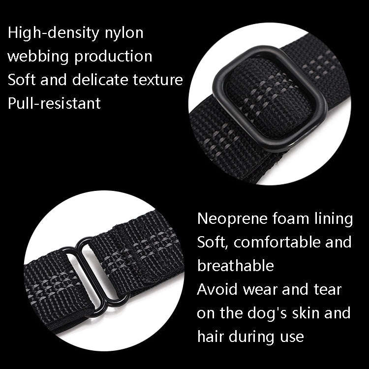CW1100 Telescopic Dog Collar, Specification: XL 35-55cm(Black)