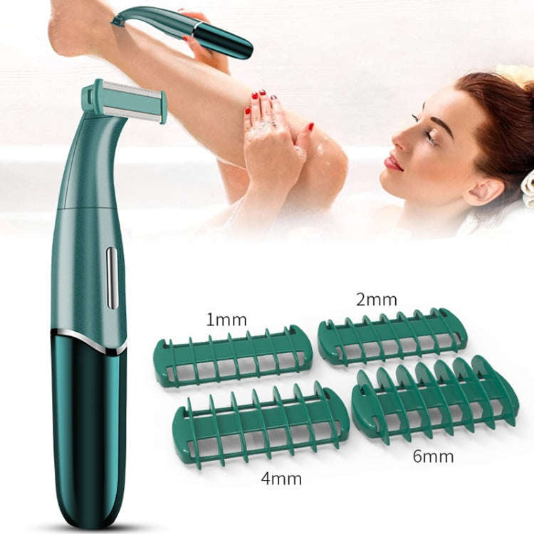 568 USB Electric Shaver Eyebrow Trimmer(Ink Green)