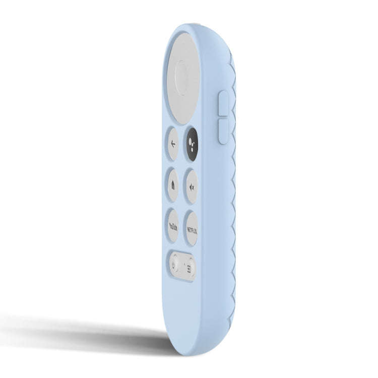 2 PCS Silicone Protective Shell for Google Chromecast 2020 Remote Control(Sky Blue)