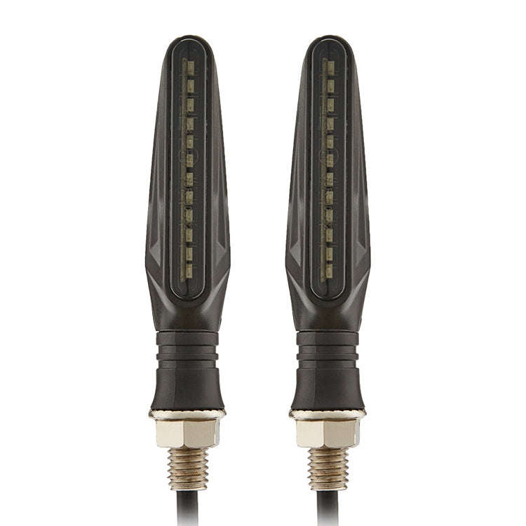 2pcs MK-109 Motorcycle Flow Steering Lamp LED Signal Light(Black)