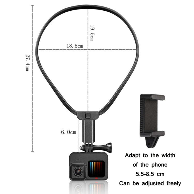 Action Camera Neck-hanging Bracket(Black)
