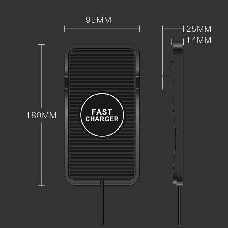 C7 Car Navigation 2 In 1 Multi-Function Non-Slip Pad Wireless Charger(Black)