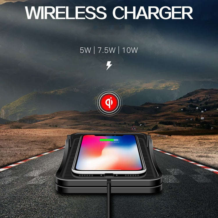 C7 Car Navigation 2 In 1 Multi-Function Non-Slip Pad Wireless Charger(Black)