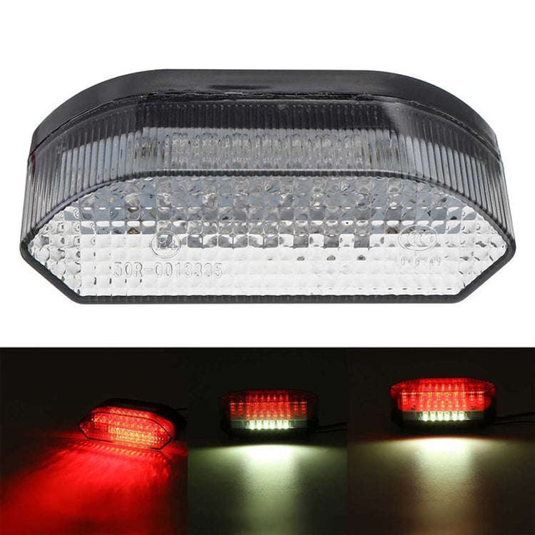 MK-285 Motorcycle LED Taillight Plate Light(Without Stand Black Cover)