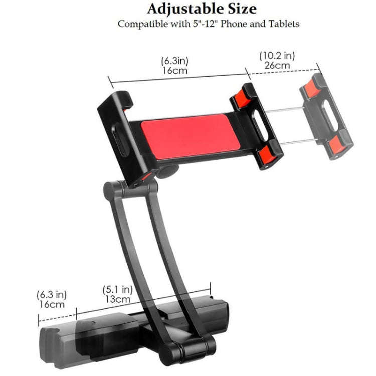 PB-45B Car Rear Aluminum Alloy Telescopic Mobile Phone Holder(Red Color Box)