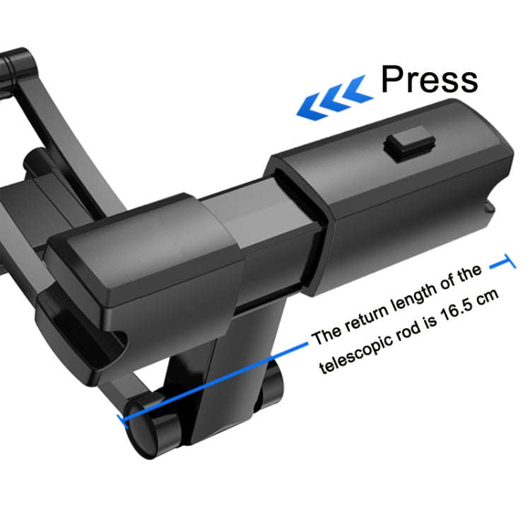 PB-45B Car Rear Aluminum Alloy Telescopic Mobile Phone Holder(Black Color Box)