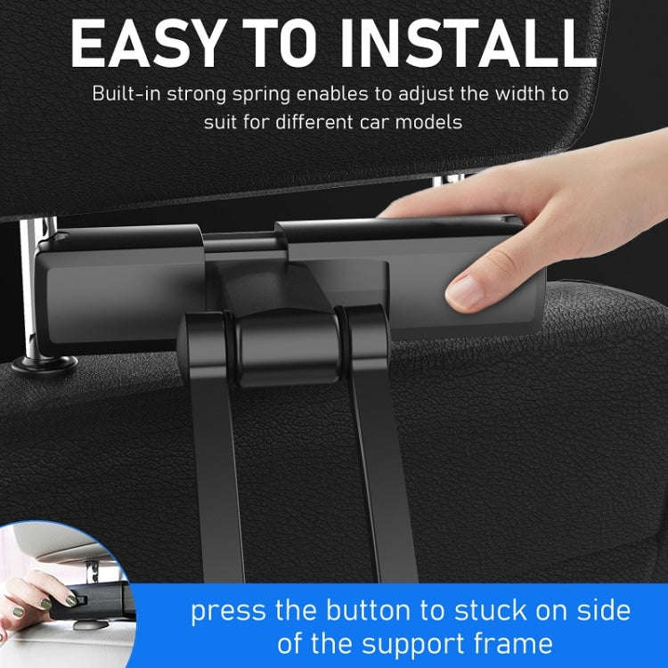 PB-45B Car Rear Aluminum Alloy Telescopic Mobile Phone Holder(Black Color Box)