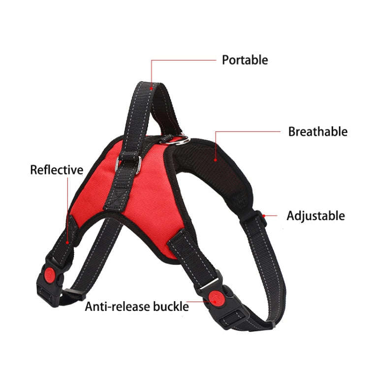 K9 Dog Adjustable Chest Strap, Size: L(Orange)