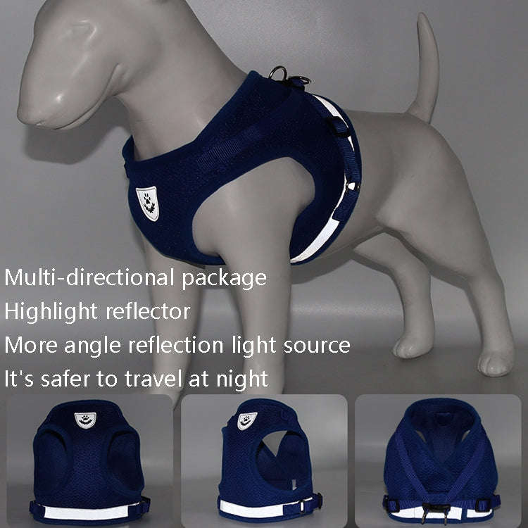 BL-844 Pet Chest Straps Reflective Breathable Dog Rope, Size: S(Red)