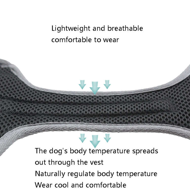 BL-852 Pet Traction Rope Mesh Breathable Dog Chest Straps XL(Orange)