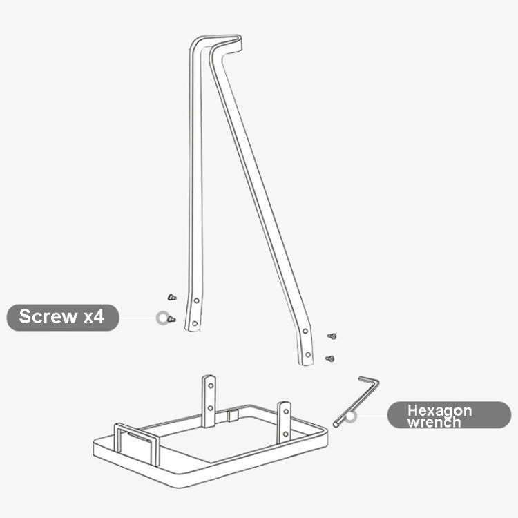 Universal Vacuum Cleaner Floor Non-Punch Storage Bracket For Dyson, Color: A Type (Black)