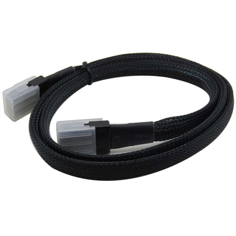 SAS36P SFF-8087 to SAS36P Cable Motherboard Server Hard Disk Data Cable, Color: Black 0.7m