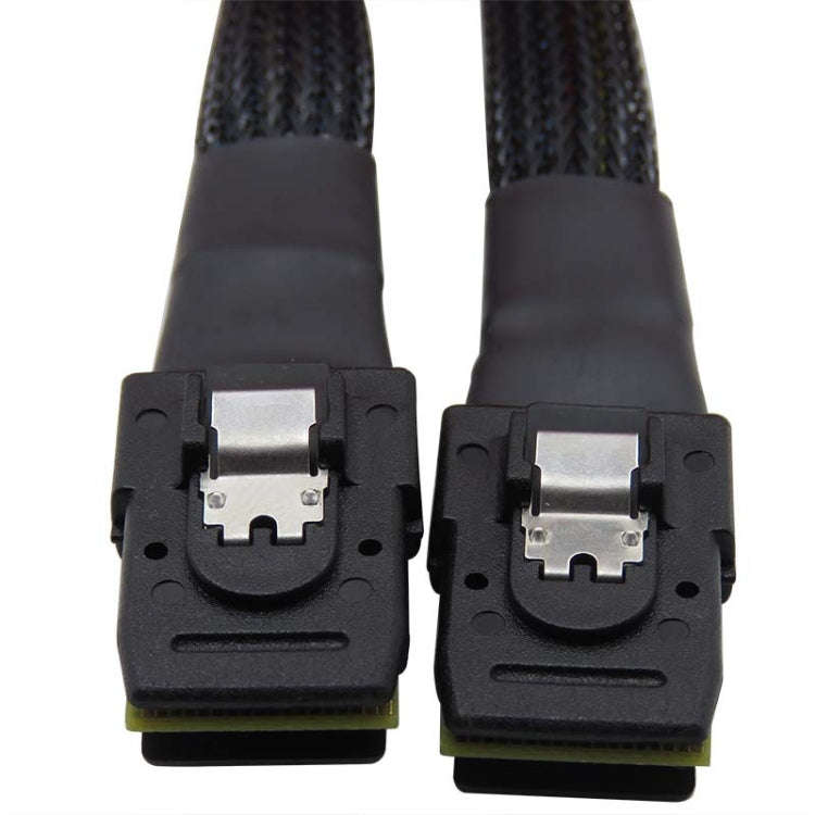 SAS36P SFF-8087 to SAS36P Cable Motherboard Server Hard Disk Data Cable, Color: Black 0.7m