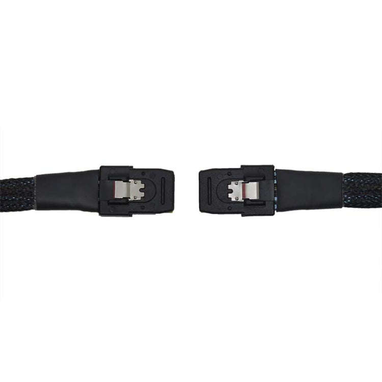 SAS36P SFF-8087 to SAS36P Cable Motherboard Server Hard Disk Data Cable, Color: Black 0.7m