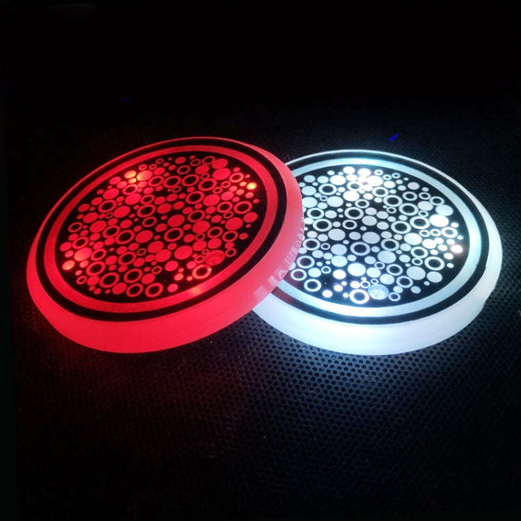 1 Pair 68mm LED Smart Light-Emitting Coaster Light Car Cup Slot Atmosphere Light(Star)