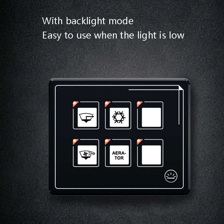 SP5106 RV Yacht Modified 5mm Film Touch 6-Bit Panel Switch